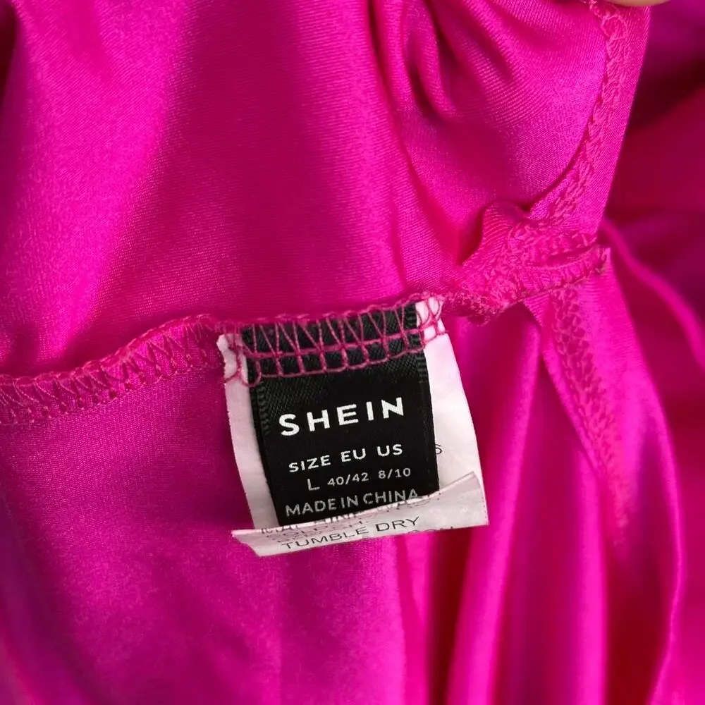 SheIn Halter Mini Dress in Hot Pink - Picture 5 of 8